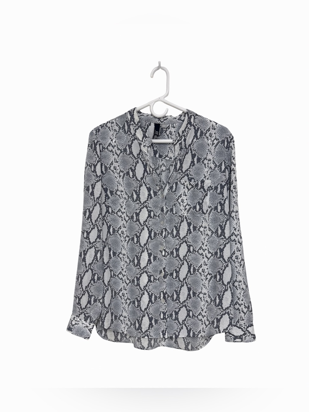 KUT from The Kloth Snake Print Button UP Long Sleeve Blouse Women’s Medium